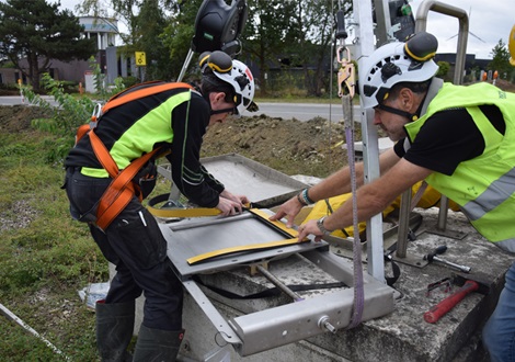 Mesure du robinet d'arrêt d'urgence 
