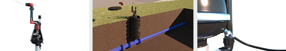 AVK-ontluchters voor afwaterbanner