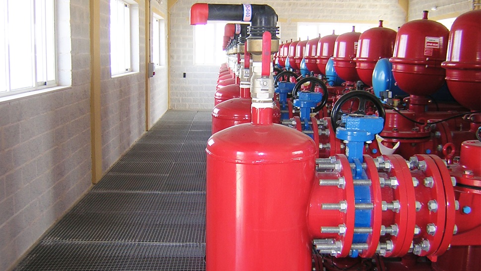 Ventouses dans une usine d'approvisionnement en eau