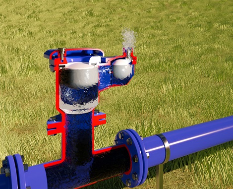 Ontluchters afvalwater voor functie animatie