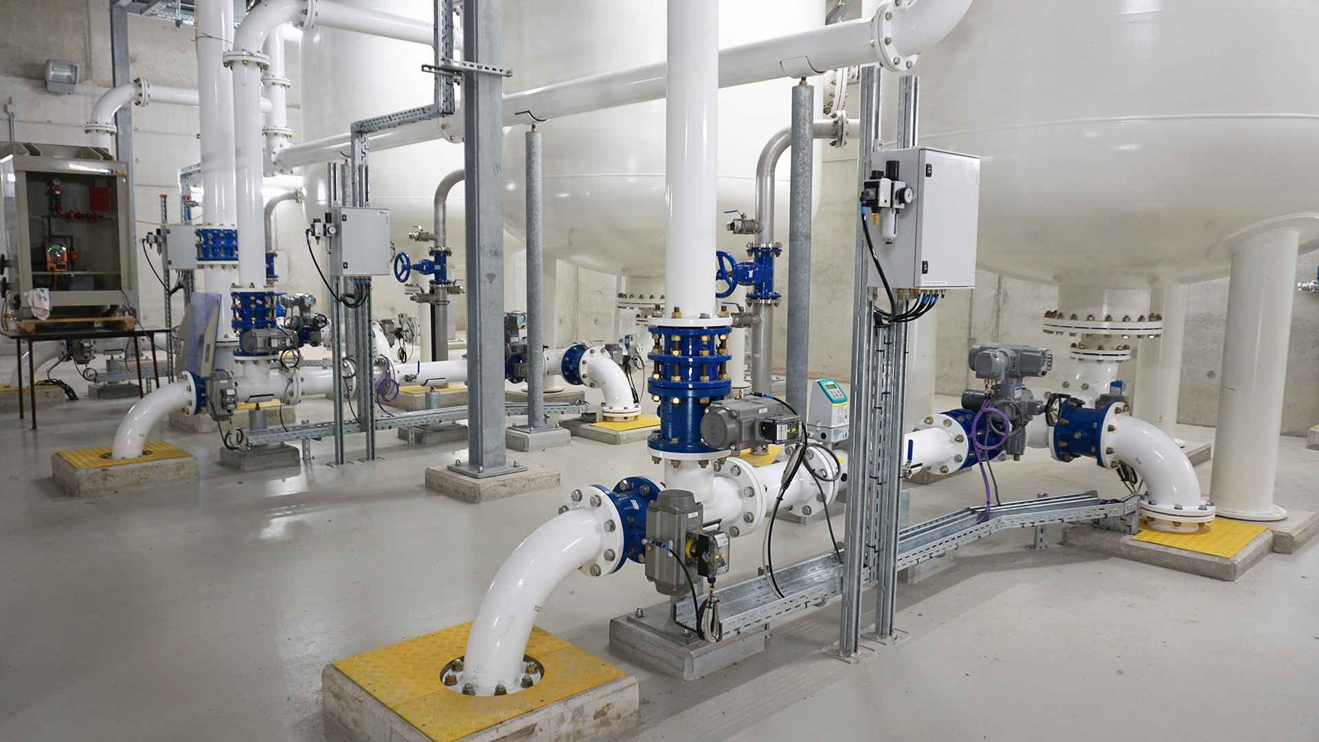 Filtration sur carbon centre de production d'eau De Watergroep