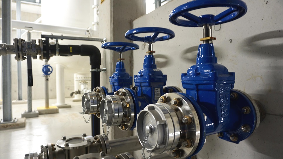 3 vannes à opercule avec indicateur de position pour centre de production Eeklo de Watergroep