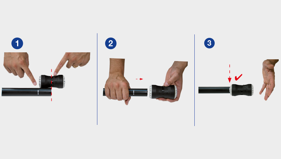 Werking van het Plasson Push-fitsysteem