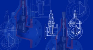 Technische tekeningen ontwerp schuifafsluiters