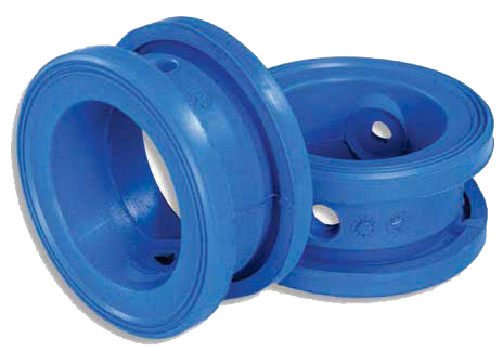 Blauwe voering rubber InterApp AVK Vlinderklep industriële toepassingen