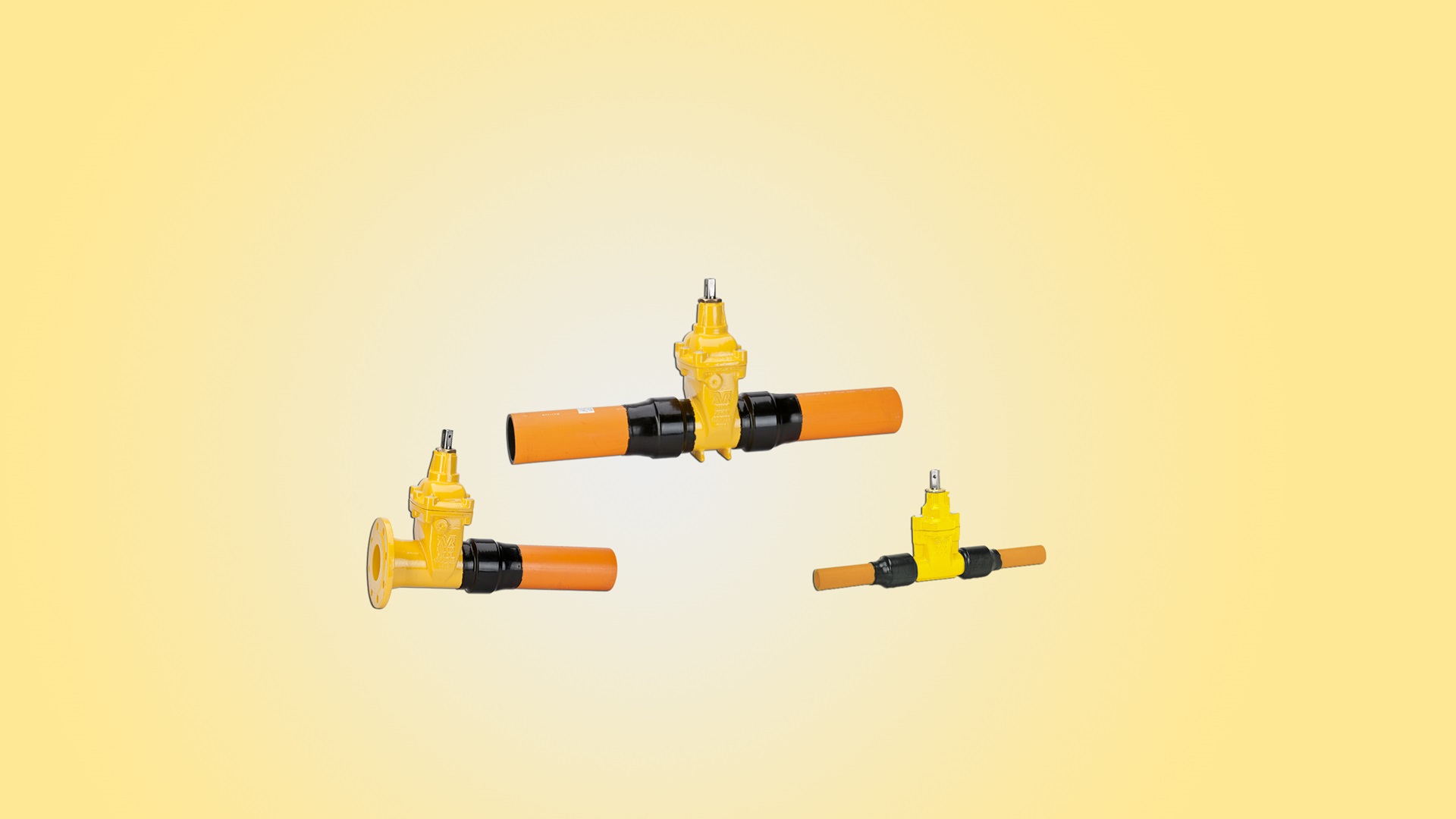 Schuifafsluiter, gas, PE100-RC, onbreekbaar