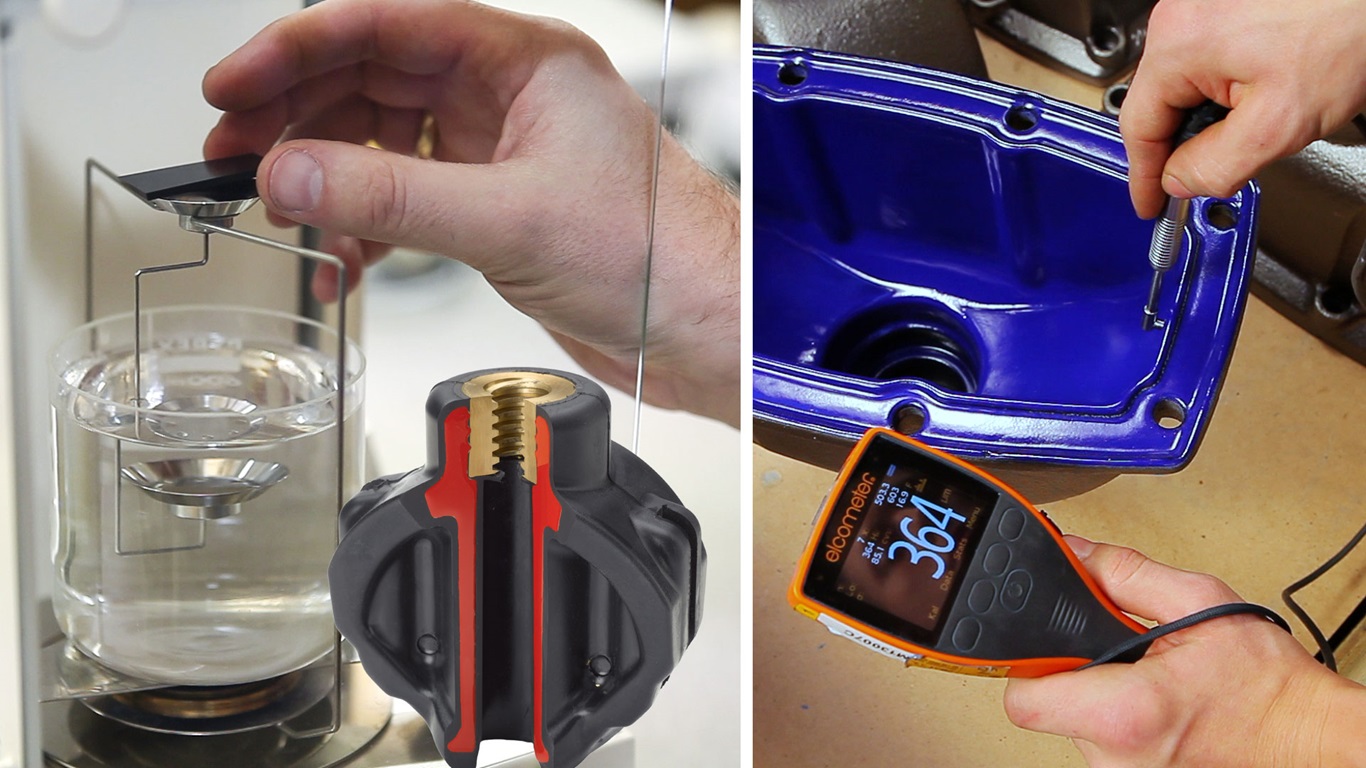 Kies de juiste afsluiter - foto toont rubbertest en epoxytest